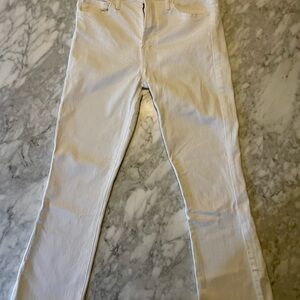 MOTHER Women's Cream Skinny Jeans